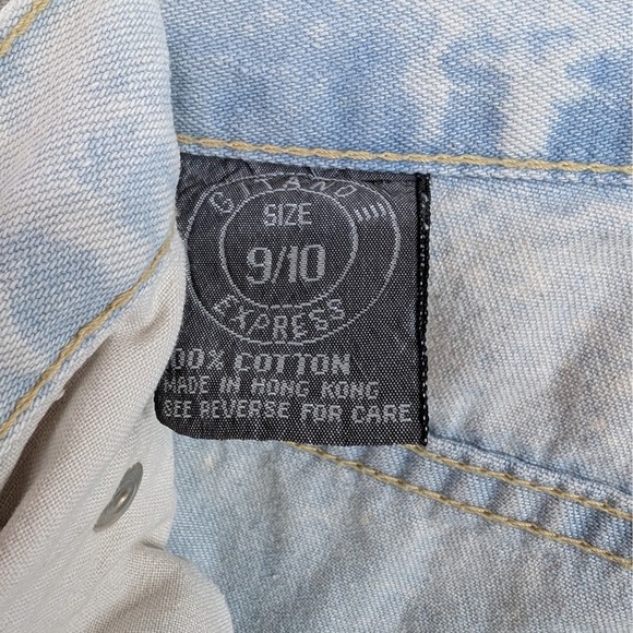 80s Vintage Denim Mini Skirt Hawaii Tropical Print Size 9/10 Juniors‎ Gitano - Picture 4 of 9